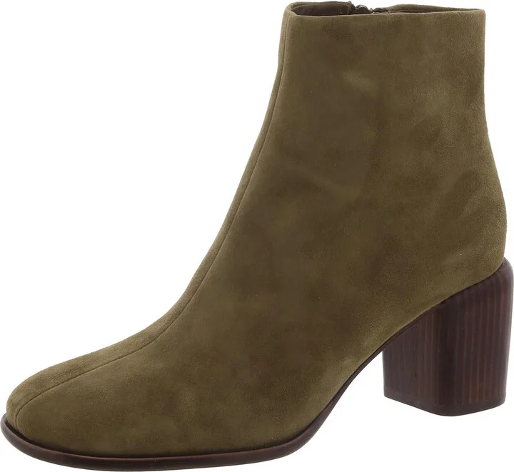 Maggie Womens Leather Square Toe Ankle Boots
