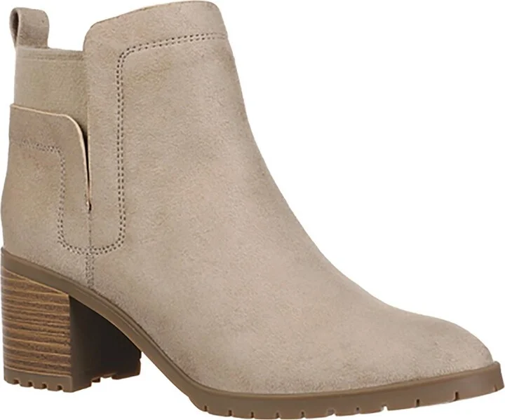 Maggie Womens Zipper Faux Suede Ankle Boots