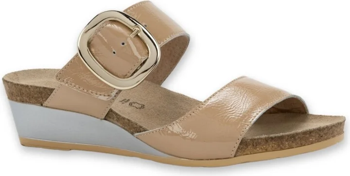 Camel Crinkle Patent Leather