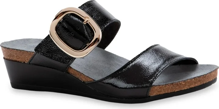 Black Crinkle Patent Leather