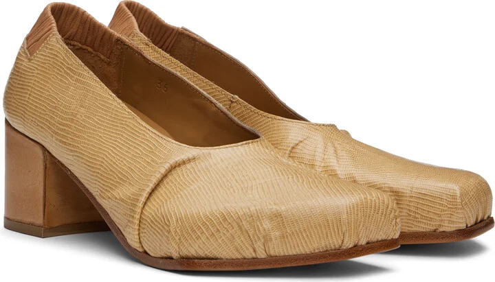 Magliano Beige Kola Guantino Lizard Heels - Image 4