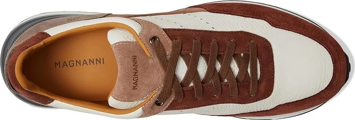 Magnanni Bravo Men's Lace up casual Shoes Castagna Brik/White : 11 M, Leather - Image 2
