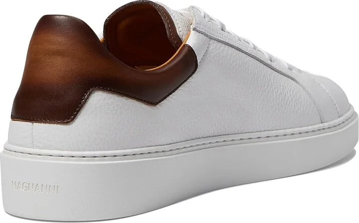 Magnanni Castillio Lo Men's Shoes White/Leno : 12 M, Leather/Suede - Image 4
