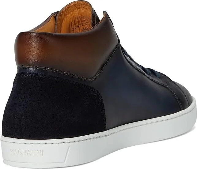 Magnanni Costa Mid Men's Shoes Navy/Leno : 7 M, Leather - Image 4