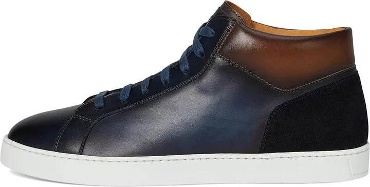Magnanni Costa Mid Men's Shoes Navy/Leno : 7 M, Leather - Image 6