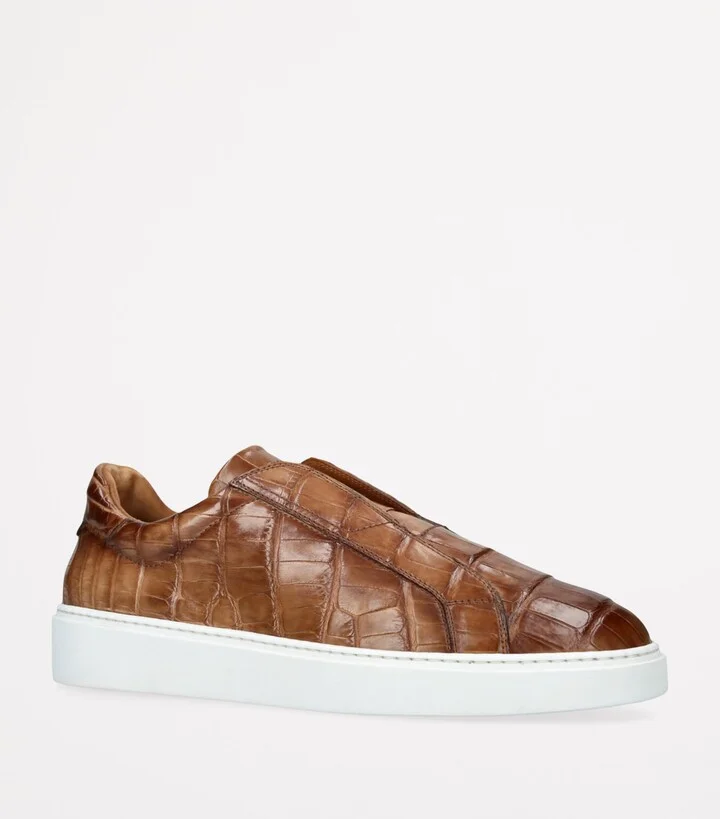 Magnanni Crocodile Leather Lotto Sneakers - Image 3