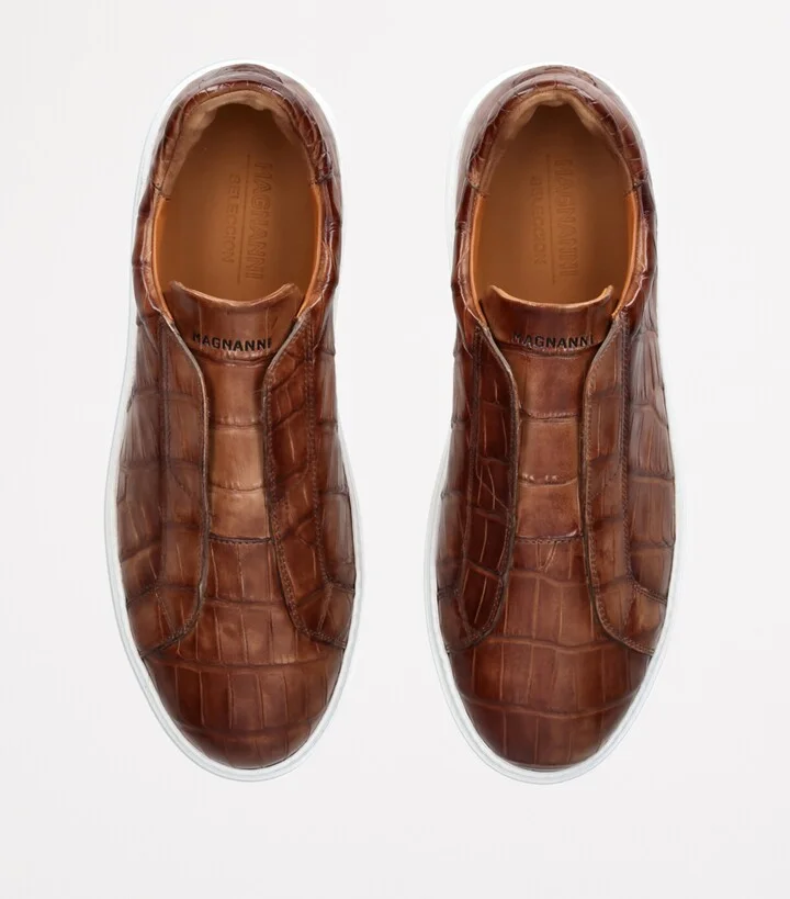 Magnanni Crocodile Leather Lotto Sneakers - Image 4