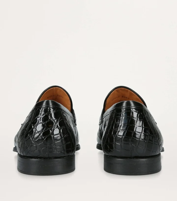 Magnanni Crocodile Leather Penny Loafers - Image 2