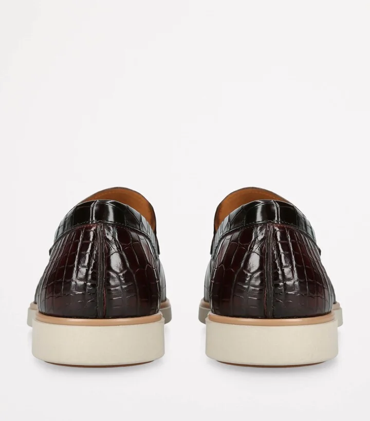 Magnanni Crocodile Pariaso Low-Top Loafers - Image 2