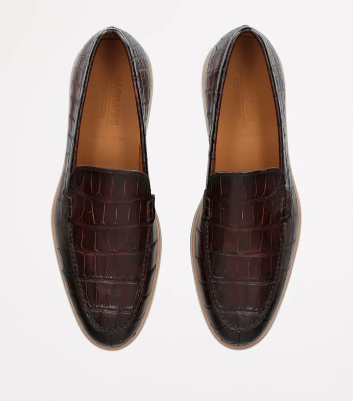 Magnanni Crocodile Pariaso Low-Top Loafers - Image 4