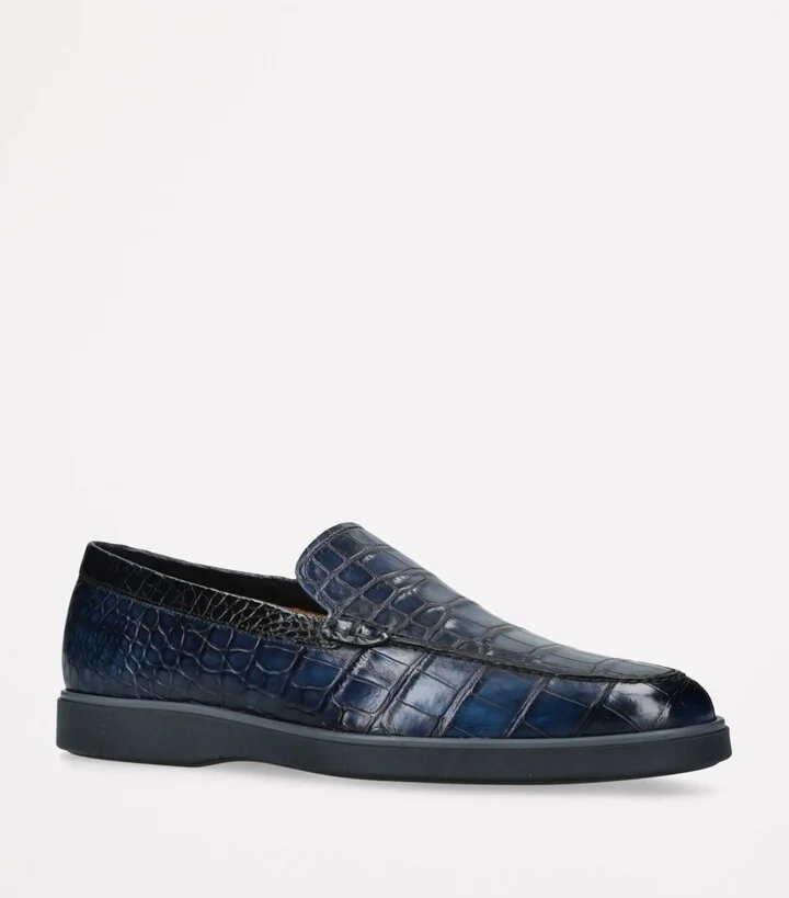 Magnanni Crocodile Pariaso Low-Top Loafers - Image 3