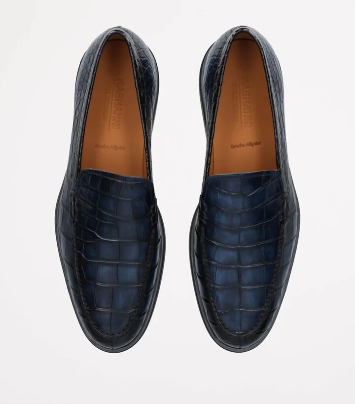 Magnanni Crocodile Pariaso Low-Top Loafers - Image 4