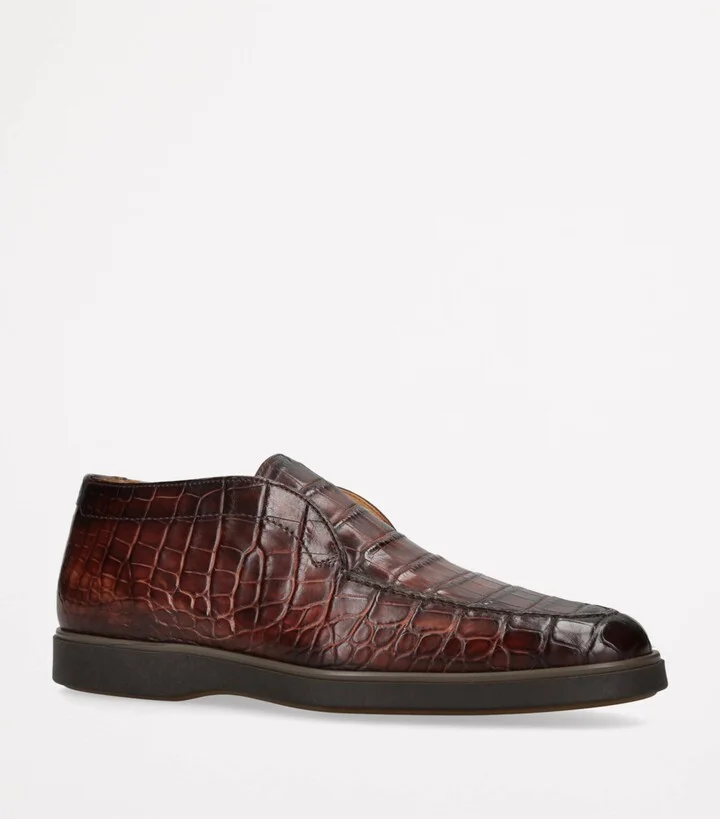 Magnanni Crocodile Pariaso Mid-Top Loafers - Image 3