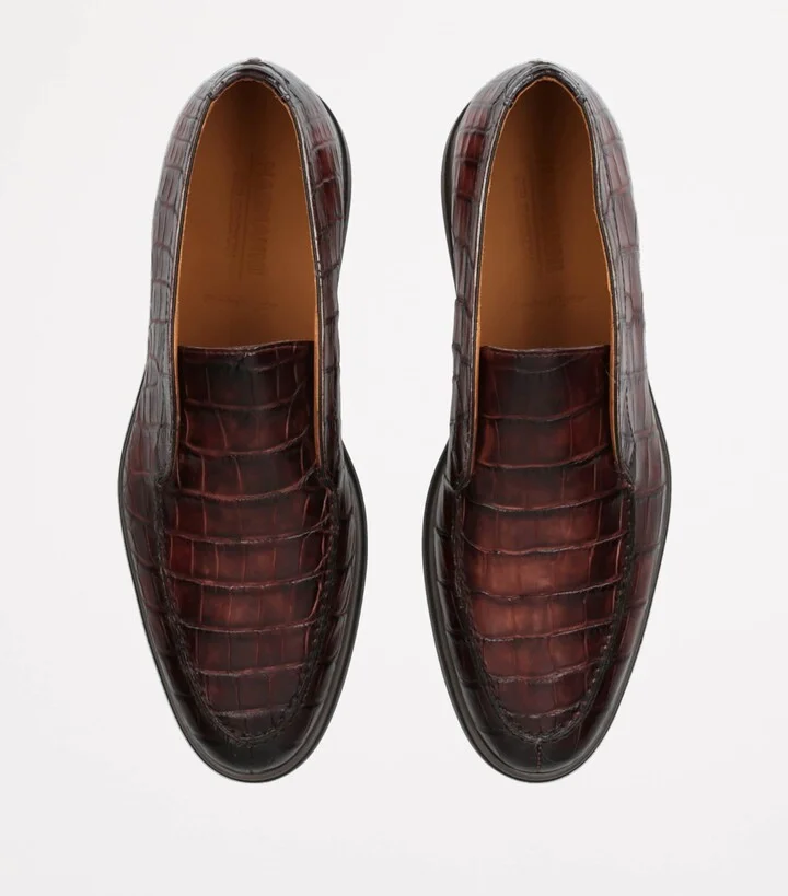 Magnanni Crocodile Pariaso Mid-Top Loafers - Image 4