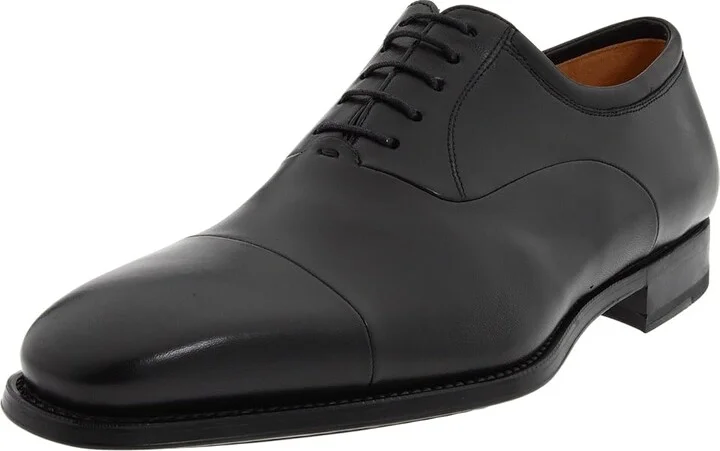 Magnanni Federico Men's Lace Up Cap Toe Shoes Black : 7.5 M, Leather - Image 2