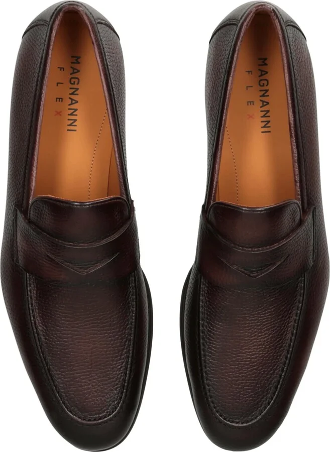 Magnanni Grained-Leather Diezma Loafers - Image 4