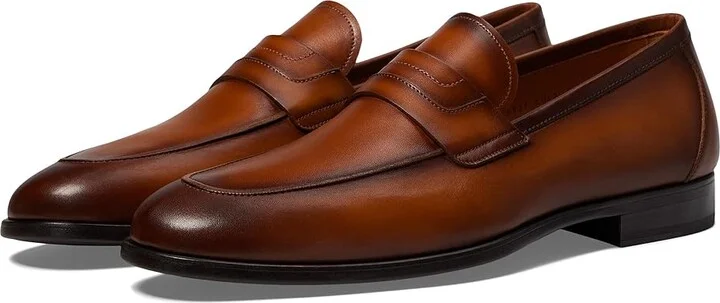 Magnanni Keagan Penny Men's Lace-up Boots Cuero/Mid Brown : 9.5 M, Leather/Rubber
