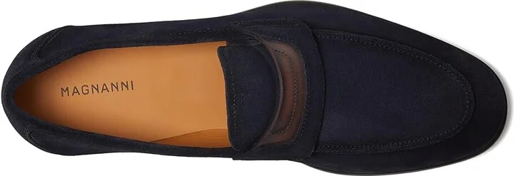 Magnanni Keagan Penny Men's Lace-up Boots Navy/Brown Suede : 10 M, Leather/Rubber - Image 2