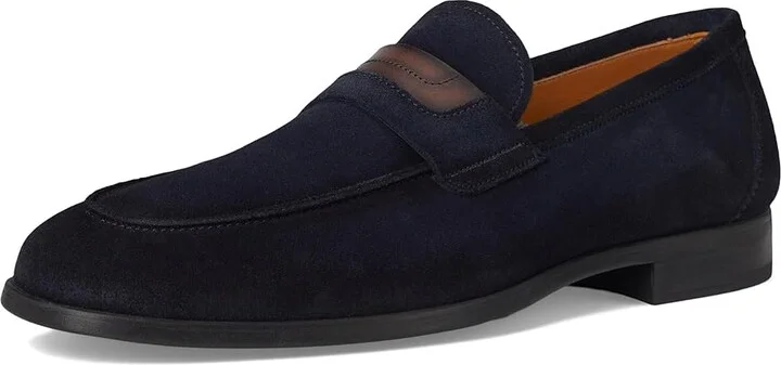 Magnanni Keagan Penny Men's Lace-up Boots Navy/Brown Suede : 10 M, Leather/Rubber - Image 5