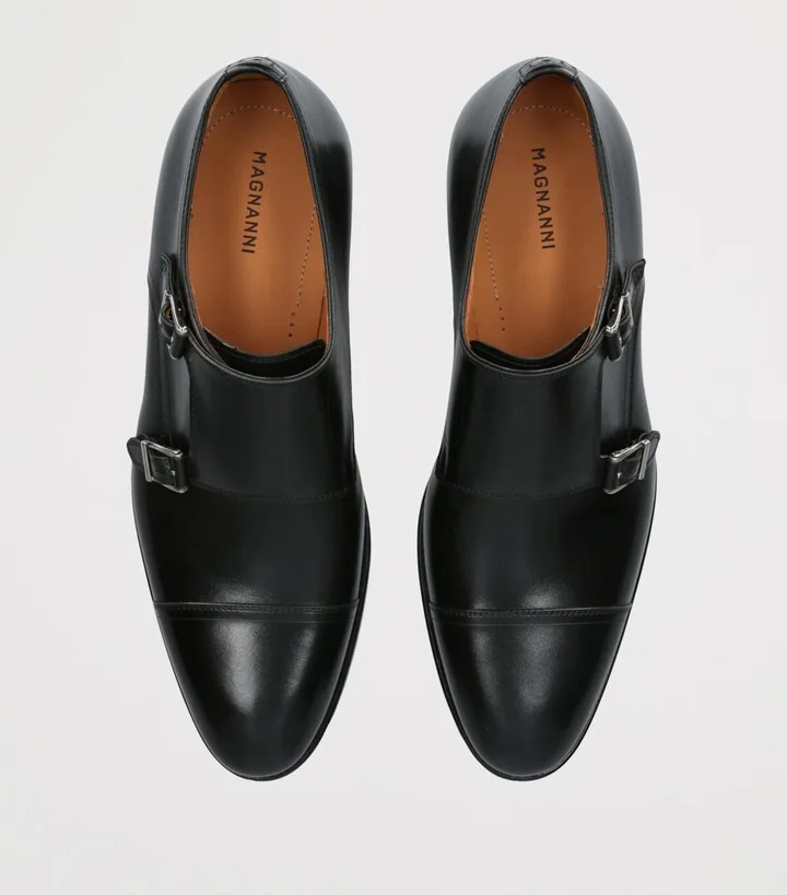Magnanni Leather Double Monk Shoes - Image 4