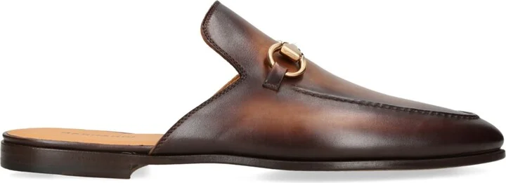 Magnanni Leather Horsebit Mules