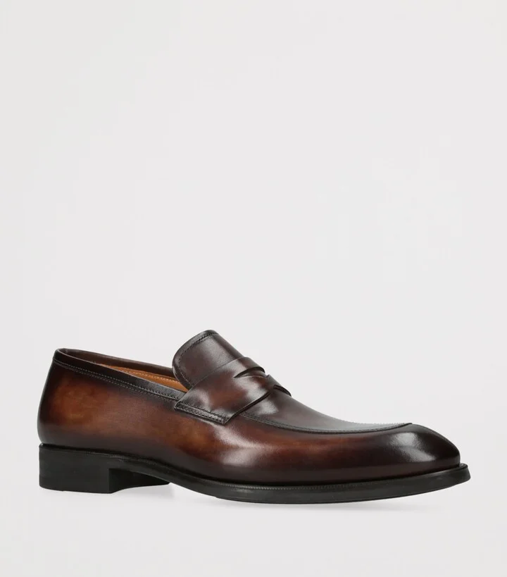 Magnanni Leather Madison Penny Loafers - Image 3
