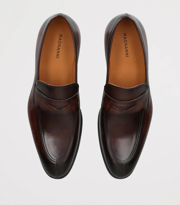 Magnanni Leather Madison Penny Loafers - Image 4