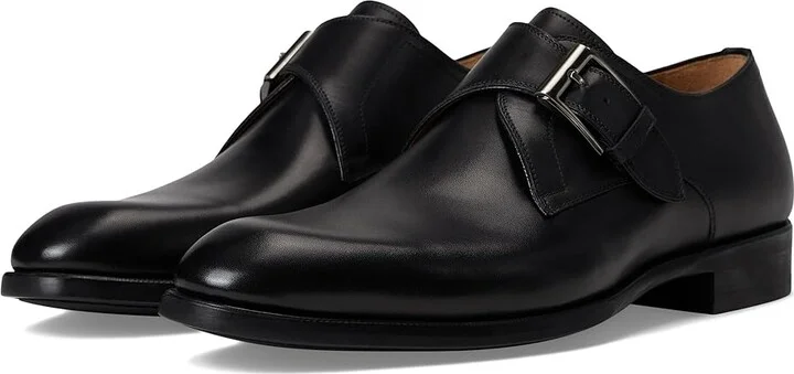 Magnanni Madras Men's Lace Up Wing Tip Shoes Black : 9 M, Leather
