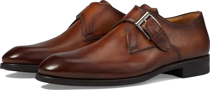 Magnanni Madras Men's Lace Up Wing Tip Shoes Cuero : 9 M, Leather