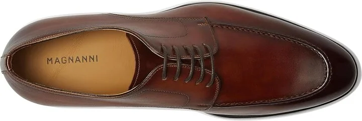 Magnanni Malta Men's Lace Up Wing Tip Shoes Cognac : 8.5 M, Leather - Image 2