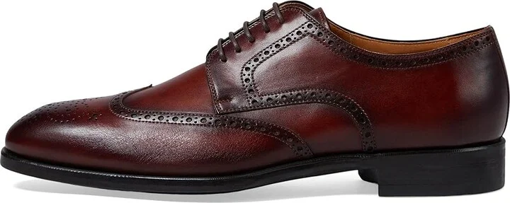 Magnanni Mcalester Men's Lace Up Wing Tip Shoes Cognac : 10 M, Leather - Image 6