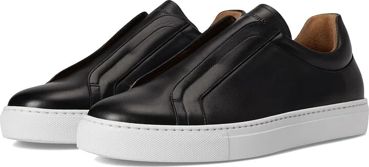 Magnanni Mocasin Elastic Men's Shoes Black : 9.5 M, Leather