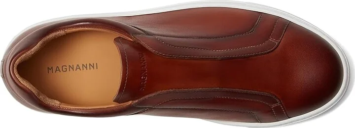 Magnanni Mocasin Elastic Men's Shoes Cognac : 7.5 M, Leather - Image 2