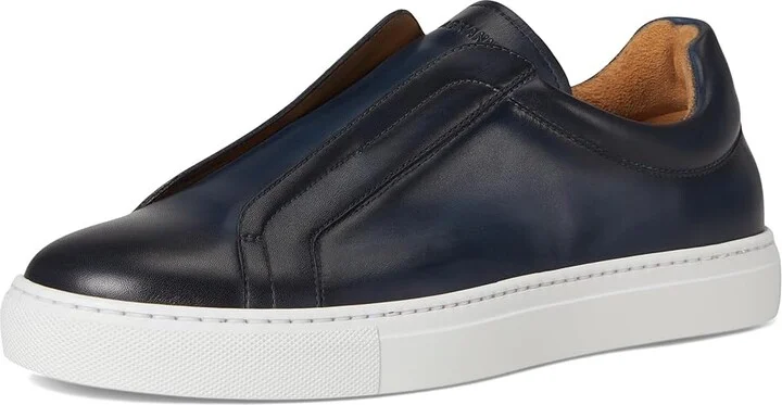 Magnanni Mocasin Elastic Men's Shoes Navy : 10 M, Leather - Image 5