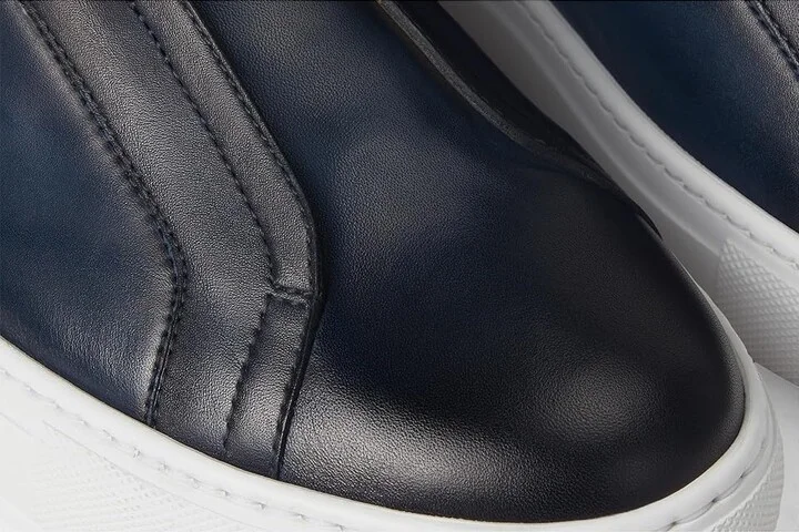 Magnanni Mocasin Elastic Men's Shoes Navy : 10 M, Leather - Image 7