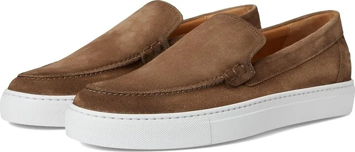 Magnanni Mocasin Slip Men's Shoes Castoro Suede : 7.5 M, Leather