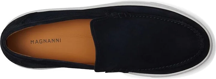 Magnanni Mocasin Slip Men's Shoes Navy Suede : 11 M, Leather - Image 2