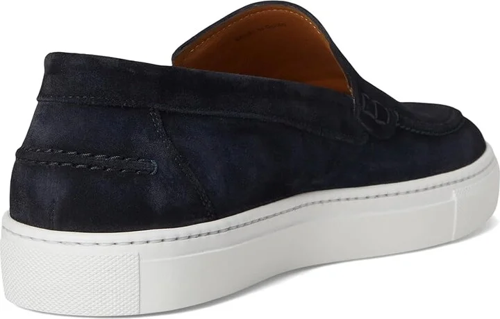 Magnanni Mocasin Slip Men's Shoes Navy Suede : 11 M, Leather - Image 4