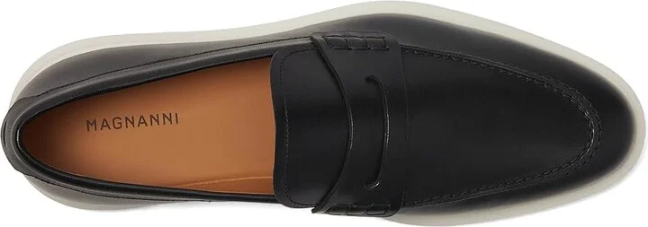 Magnanni Orion Penny Men's Lace-up Boots Black : 12 M, Leather - Image 2
