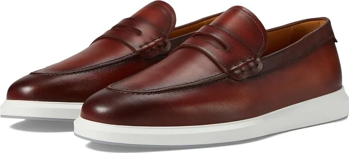 Magnanni Orion Penny Men's Lace-up Boots Cognac : 9.5 M, Leather