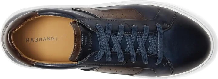 Magnanni Phoenix Men's Shoes Navy/Brown : 8 M, Leather - Image 2