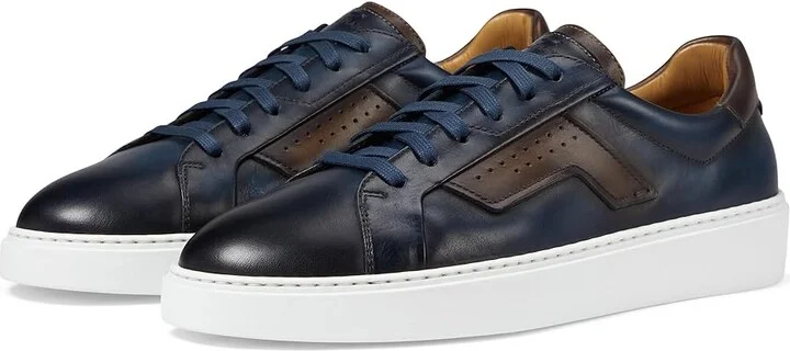 Magnanni Phoenix Men's Shoes Navy/Brown : 8 M, Leather