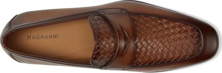 Magnanni Ramiro V Woven Men's Lace Up Wing Tip Shoes Brown : 9 M, Leather - Image 2