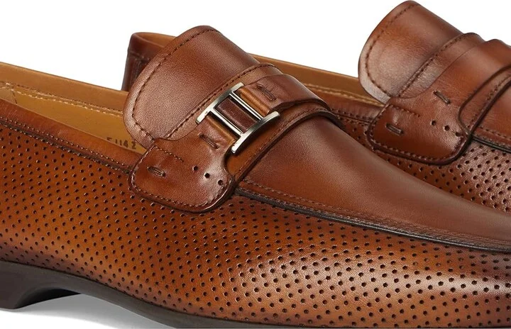 Magnanni Salas Men's Slip on Shoes Cognac : 9.5 M, Leather - Image 7