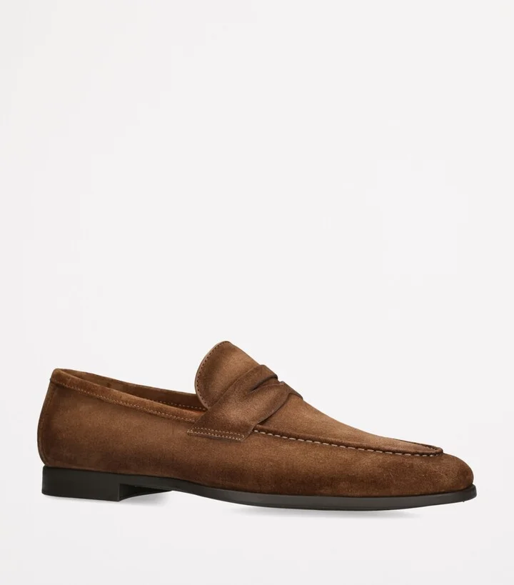 Magnanni Suede Diezma Penny Loafers - Image 3