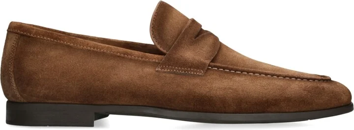 Magnanni Suede Diezma Penny Loafers