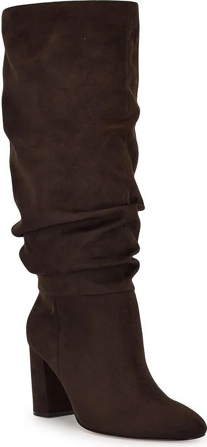 Magnett 2 Womens Block Heel Faux Suede Knee-High Boots