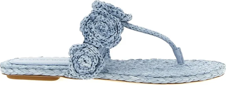 Magnolia floral-embellished sandals