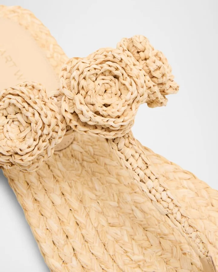 Magnolia Raffia T-Strap Sandals - Image 5