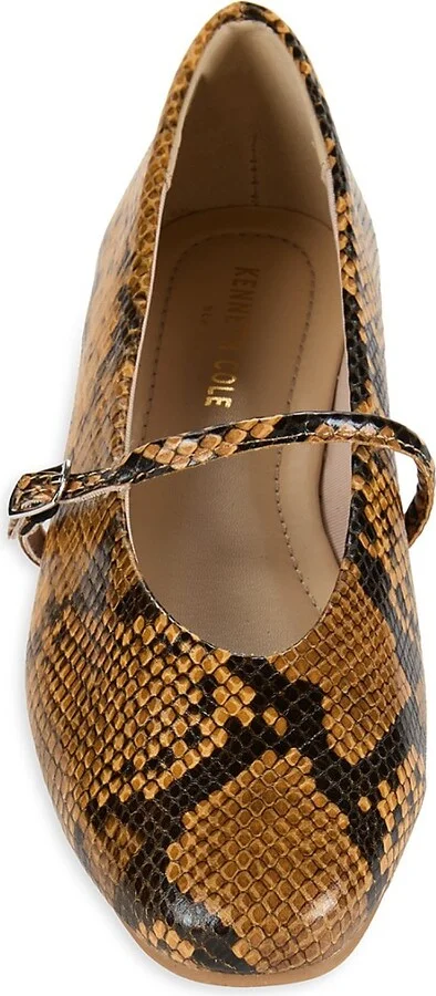 Magnolia Snake-Embossed Faux Leather Ballet Flats - Image 5